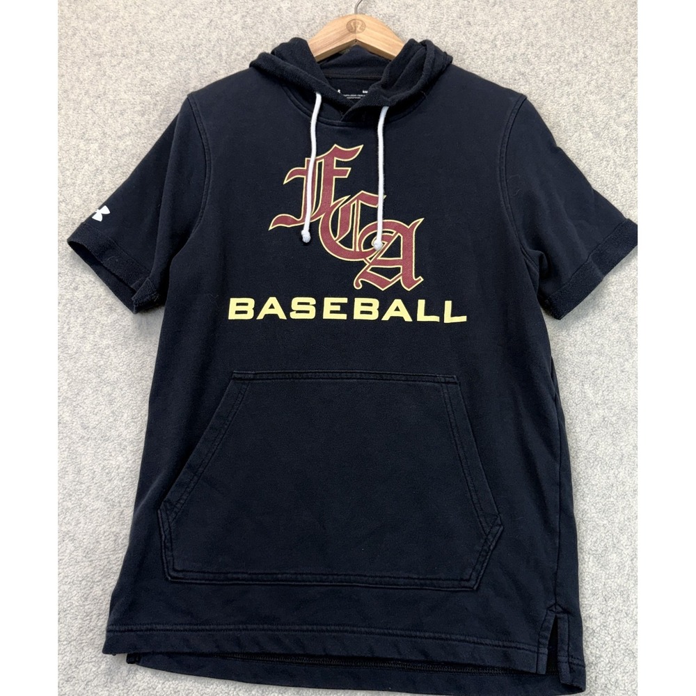Under Armour Mens Pullover Baseball Hoodie Black Washington FCA Logo Outdoor S